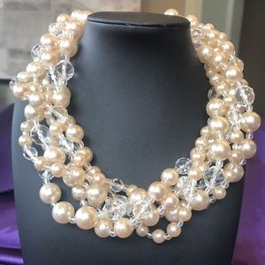 Kenneth Jay Lane 6 strand pearl necklace.